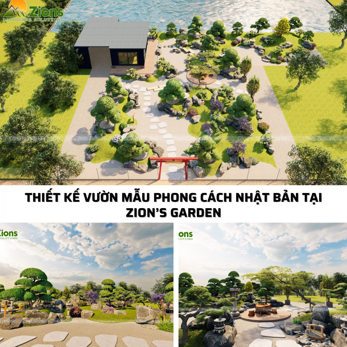 Thiết kế vườn mẫu Nhật Bản tại Zion's Garden